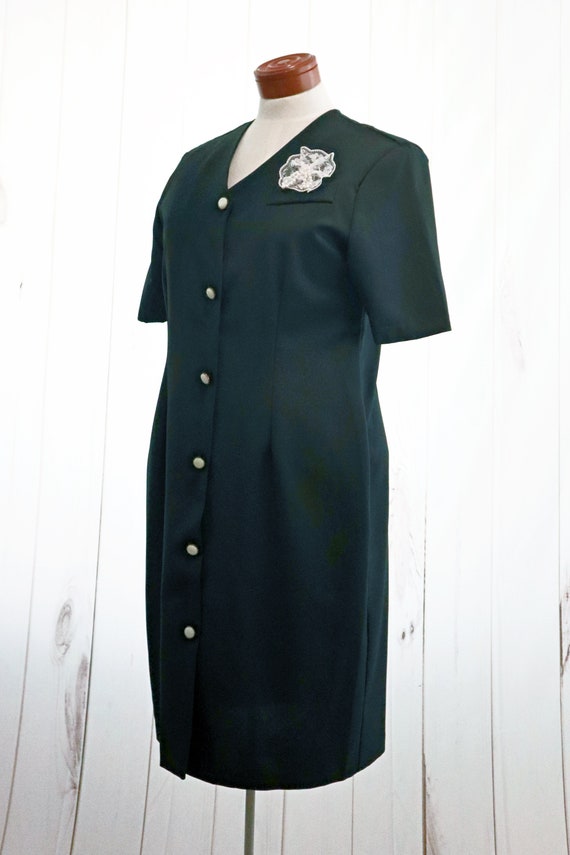 40s Style Secretary Dress Size XXL 1X Black Vinta… - image 4