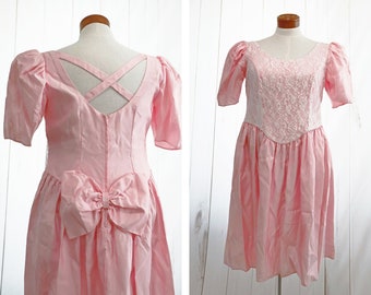 80s Prom Dress Pink Dress Full Length ...