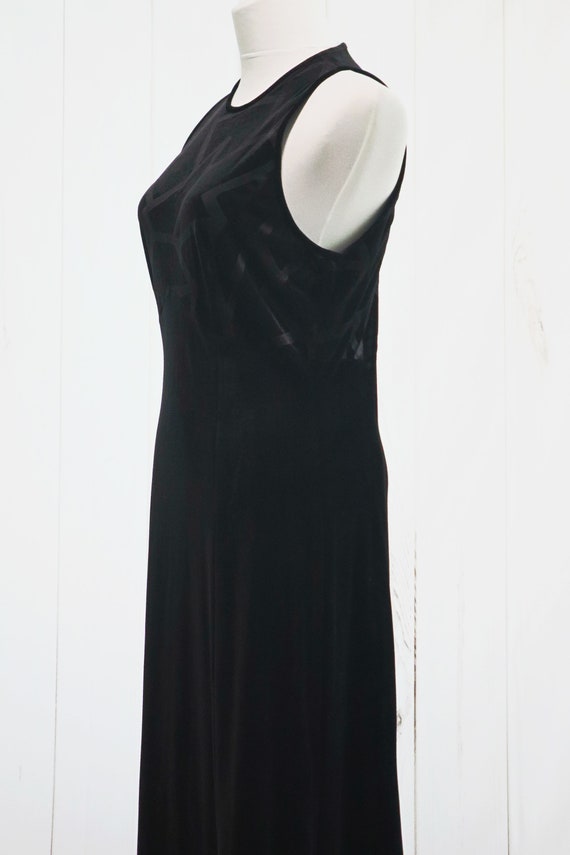 Y2K Formal Dress Vintage Black Velvet Gown Size Mediu… Gem