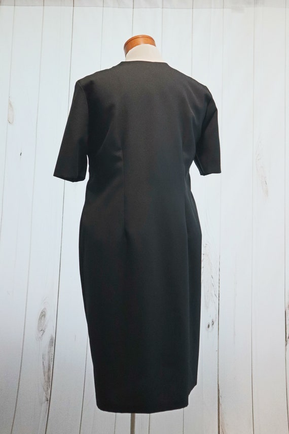 40s Style Secretary Dress Size XXL 1X Black Vinta… - image 6