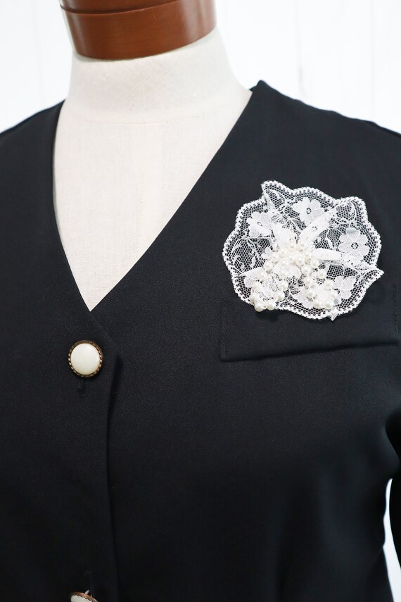 40s Style Secretary Dress Size XXL 1X Black Vinta… - image 3