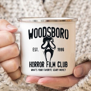 Woodsboro Camping Mug, Scream Mug, Scary Movie Mug, Horror Movie Mug, 90s Horror Movie