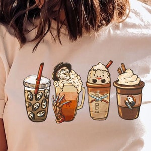 Halloween Coffee Shirt, Coffee Lover Shirt, Cute Halloween Shirt, Pumpkin Latte, Pumpkin iced coffee, Pumpkin Spice Shirt, Fall Coffee