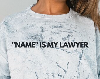 Sudadera de abogado personalizada, regalo para abogado, regalo de futuro abogado, regalo de graduación de abogado, suéter de derecho, camisa de abogado, camisa de abogado personalizada