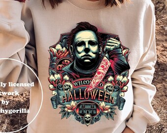 Halloween Michael Myers Sweatshirt, Halloween Shirt, Scary Halloween Shirt, Haddonfield, Welcome to Halloween, Halloween Night Massacre