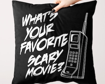 Scream Pillow, Woodsboro Pillow, What's your favorite scary movie, Scary Movie Pillow, Horror Movie, 90s Horror Movie