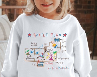 Kerstsweater voor kinderen, Kevin strijdplan, Kevin McCallister, Kerstshirt voor peuters, Kerstfilmshirt, Kersttrui