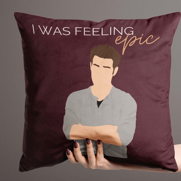 Stefan Salvatore Pillow, I was felling epic, TVD Stefan Quote, TVD Quote Pillow, TVD Pillow, Stefan quote Pillow, tvd gift
