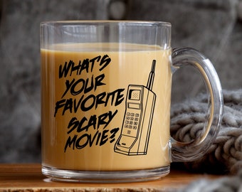 Scream Mug, Favorite Scary Movie Mug Woodsboro Mug, Woodsboro Movie Mug, Scream Glass Mug, Horror Movie Mug 90s Horror Movie, Cult Movie Mug