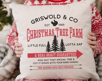 Christmas Vacation Pillow, Funny Holiday Pillow, Christmas Pillow, Jolliest Bunch Pillow, Soft Holiday Pillow, Xmas Decor, Griswold Pillow,