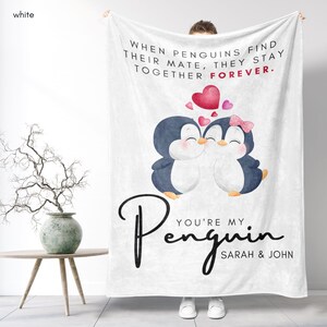 Personalized Anniversary Gift, You&#39;re my penguin, Custom Engagement Gift, 1st Anniversary Gift, Wedding Gift, Gift for Her, Gift for Him