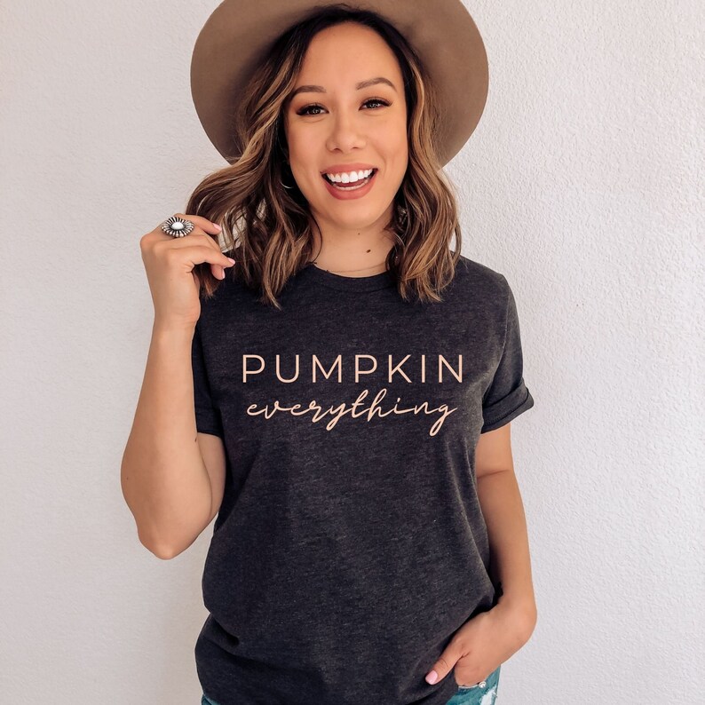 Camisa de calabaza todo, camisa de calabaza, camisa de calabaza linda, camisa de otoño linda, camisa de otoño simple, camisa de otoño suave y acogedora dark heather