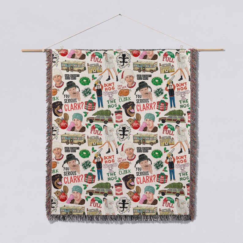 Christmas Vacation Woven Blanket, Christmas Movie Blanket, Griswold