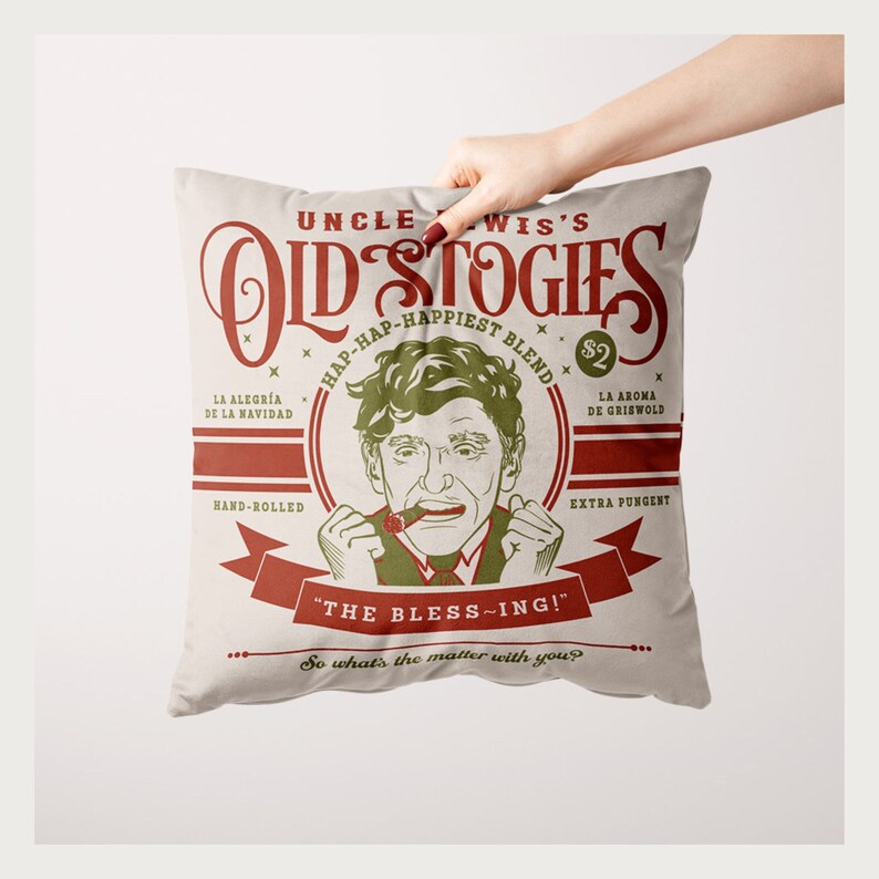Christmas Vacation Pillow, Uncle Lewis Pillow, Funny Holiday Sweater, Christmas Pillow, Soft Cozy Holiday Shirt, Griswold Quotes, image 1