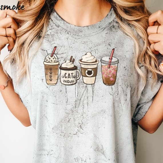 Cat Mom Shirt, Cute Cat Shirt, Catmom, Cute Coffee Shirt, Cat Mama, Gift for Cat Mom, Cat Mama Shirt Coffee Mum Shirt, Cats and Coffee Shirt