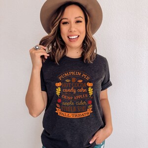 Pumpkin Pie Shirt, Cute fall Shirt, Fall Spices Shirt, Autumn Shirt, Pumpkin Spice Shirt, Fall List, Pumpkin Shirt, Cozy Fall Shirt dark heather