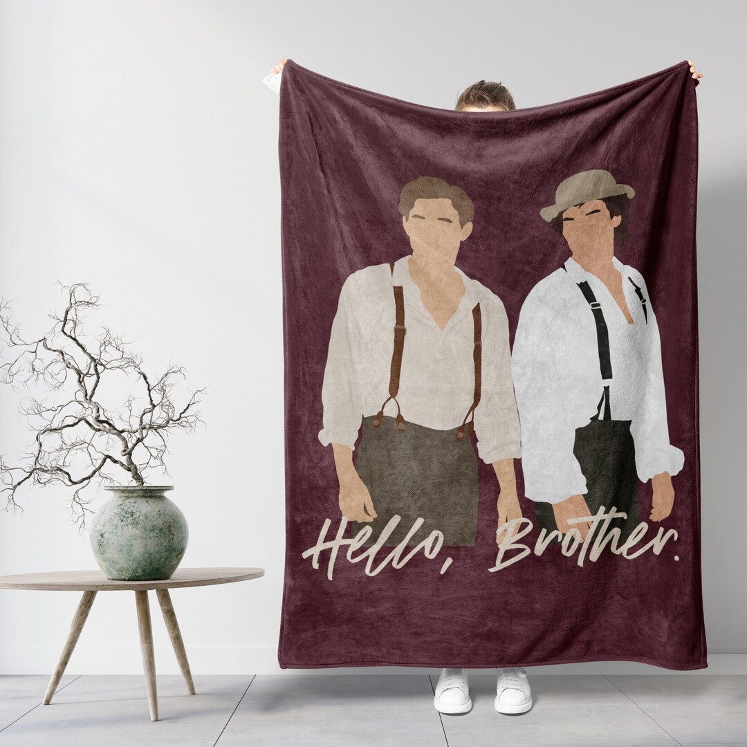 The Salvatore Brothers Blanket, Hello Brother, TVD Quote Blanket, TVD