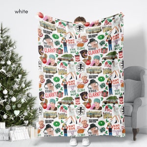 Christmas Vacation Blanket, Christmas movie Blanket, Griswold Blanket, Jolliest Bunch, Shitters full, It&#39;s a beaut Clark, National Lampoons