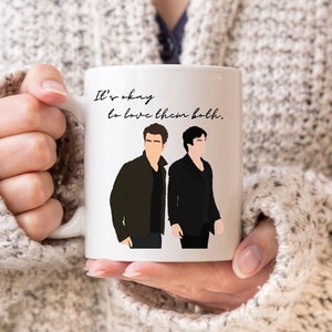 The Salvatore Brothers Camping Mug, Hello Brother, TVD Quote Mug, TVD inspired Mug, Vampire inspired, Damon and Stefan 11oz