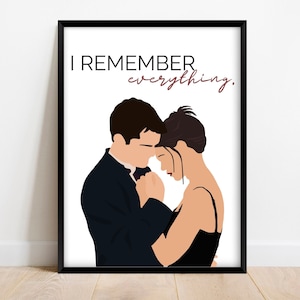 Dawsons Creek Print, ik herinner me alles, Joey en Pacey, Dawsons Creek Fan cadeau, Dawsons Creek Quote, Capeside, Pacey Quote Print