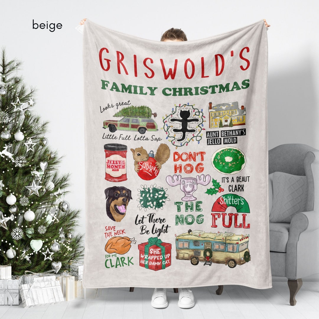 Christmas Vacation Blanket, Christmas Movie Blanket, Griswold Blanket