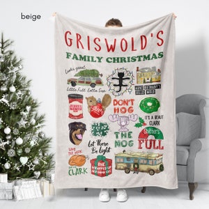 Christmas Vacation Blanket, Christmas movie Blanket, Griswold Blanket, Jolliest Bunch, Shitters full, It&#39;s a beaut Clark, National Lampoons