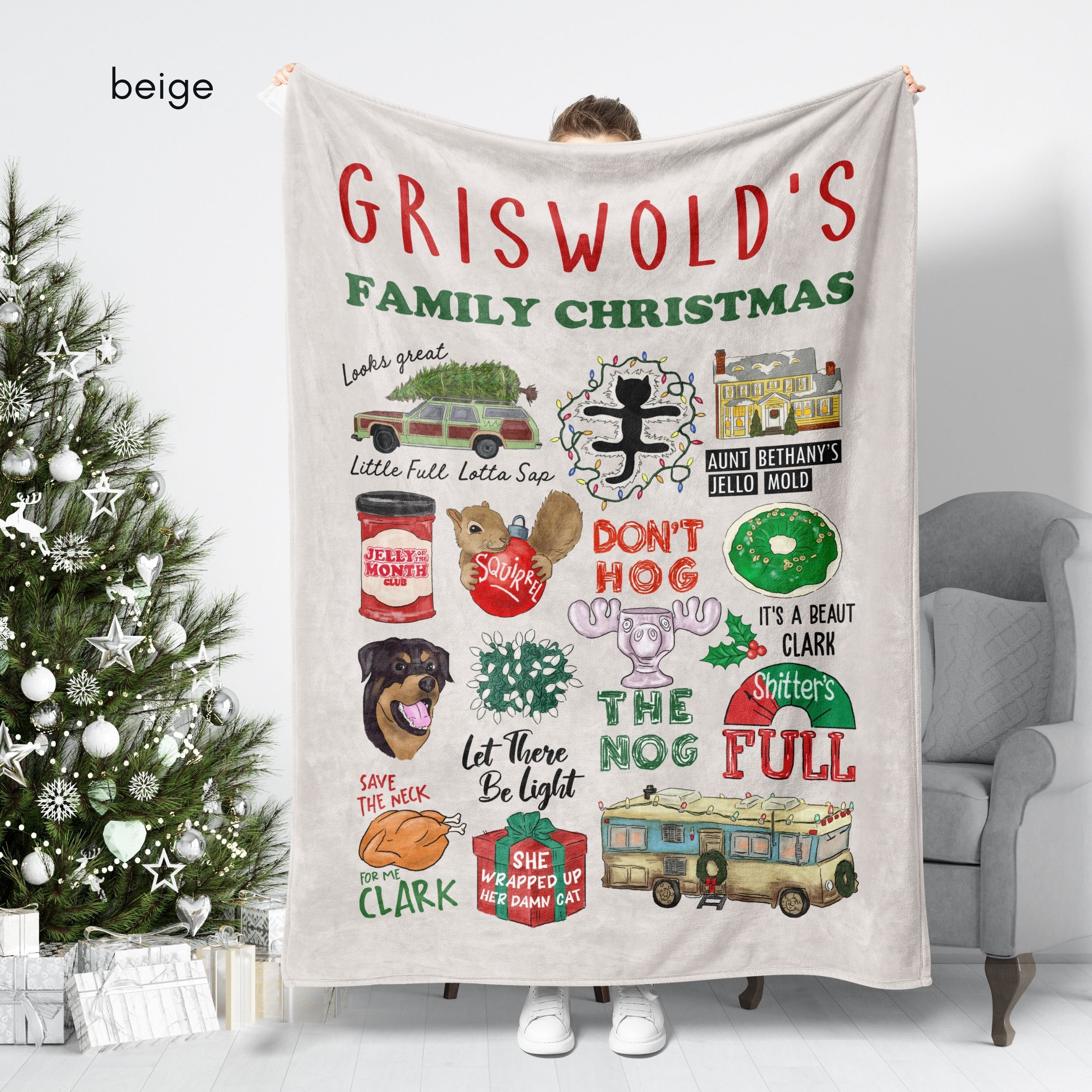 Christmas Vacation Blanket Christmas Movie Blanket Griswold Blanket Jolliest Bunch Shitters Full It s a Beaut Clark National Lampoons Etsy