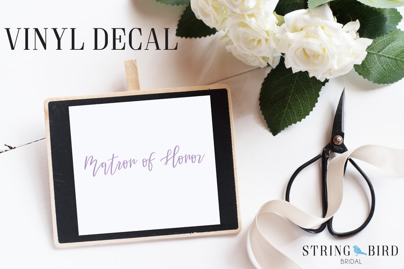 Matron of Honor Vinyl Decal Matron of Honor Tumbler Decal Tumbler Vinyl Decal MOH Vinyl Decal