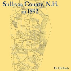 Les anciennes cartes du comté de Sullivan, New Hampshire en 1892