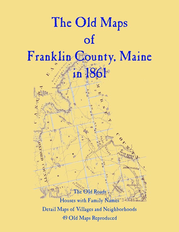 The Old Maps of Franklin County Maine in 18561 Etsy