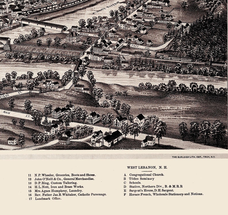 West Lebanon, New Hampshire & White River Junction, Vermont in 1883