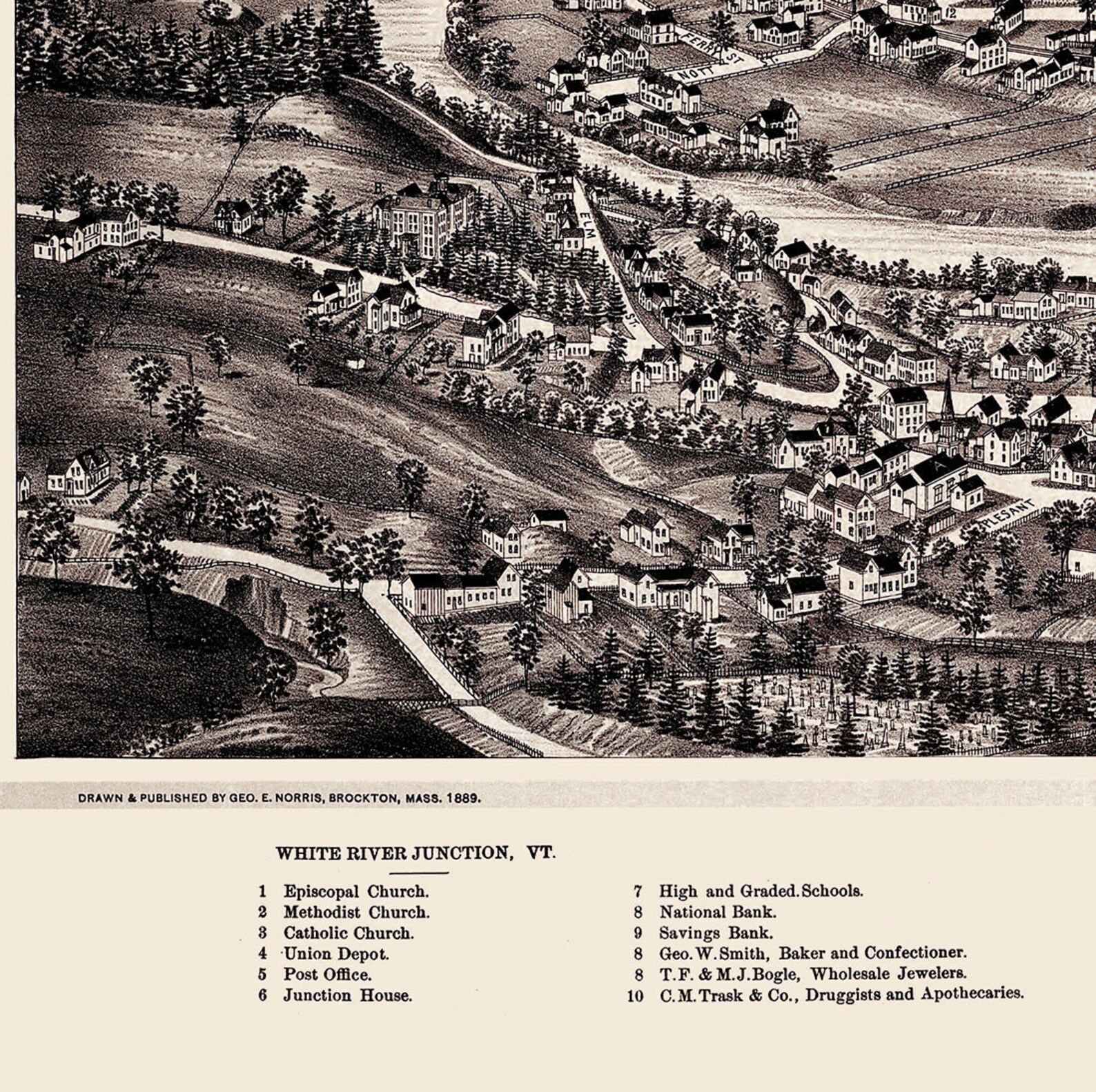 West Lebanon, New Hampshire & White River Junction, Vermont in 1883