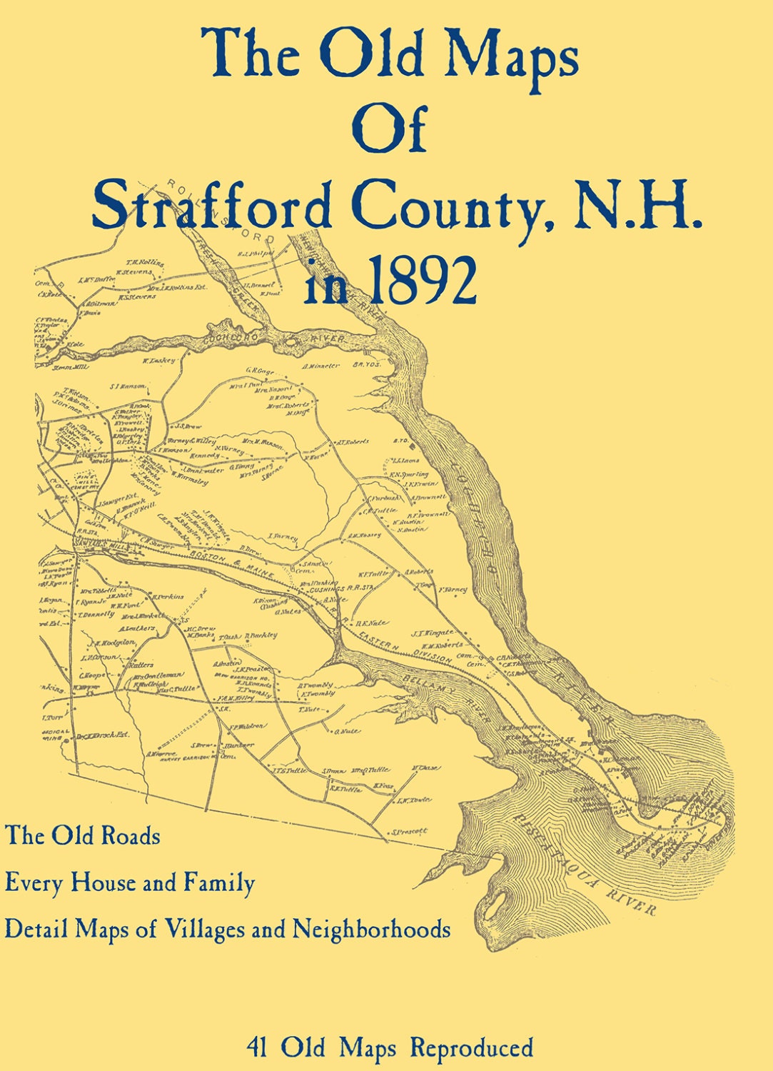 The Old Maps of Strafford County, New Hampshire in 1892 Etsy