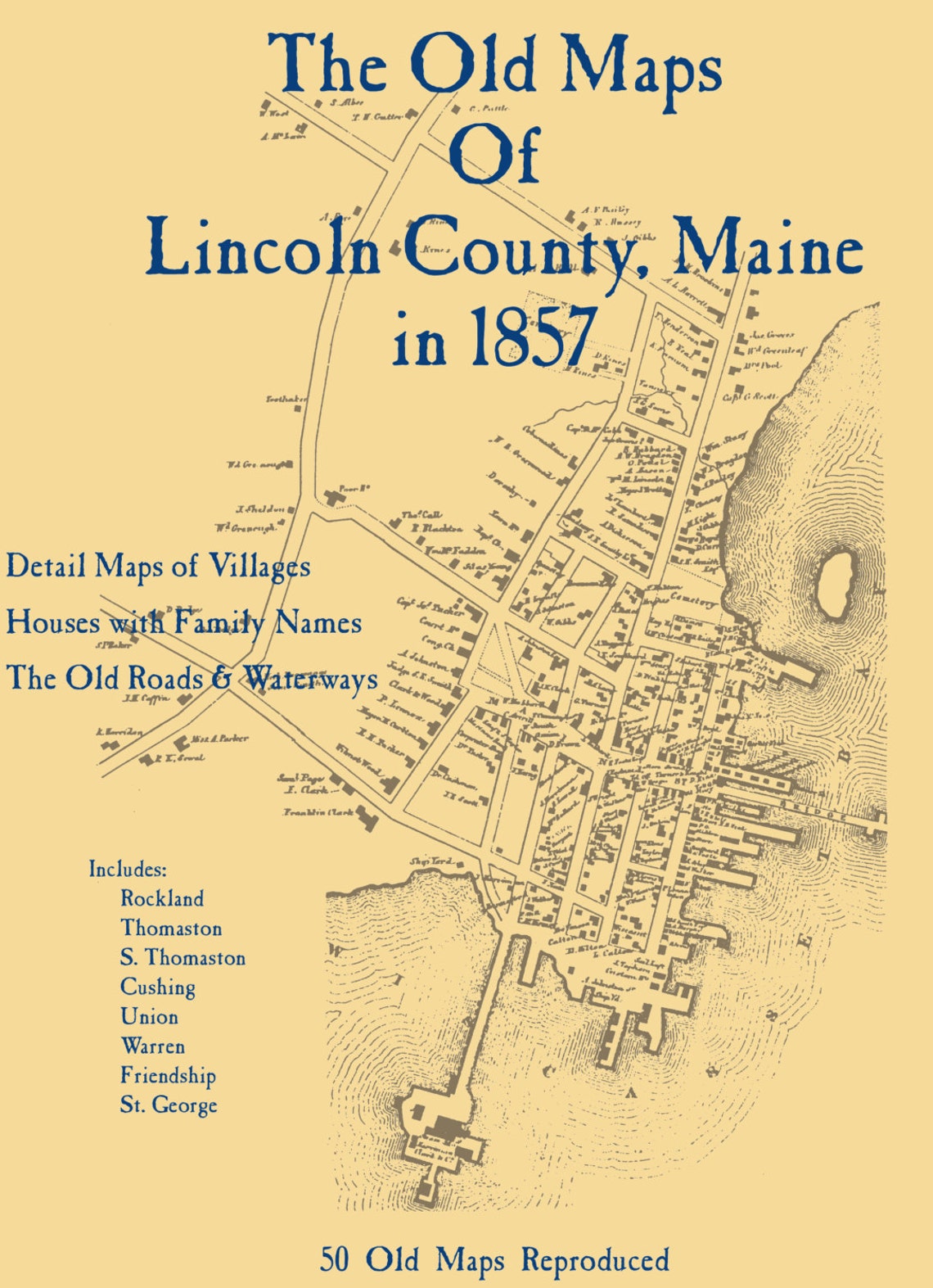 The Old Maps of Lincoln County, Maine in 1857 Etsy