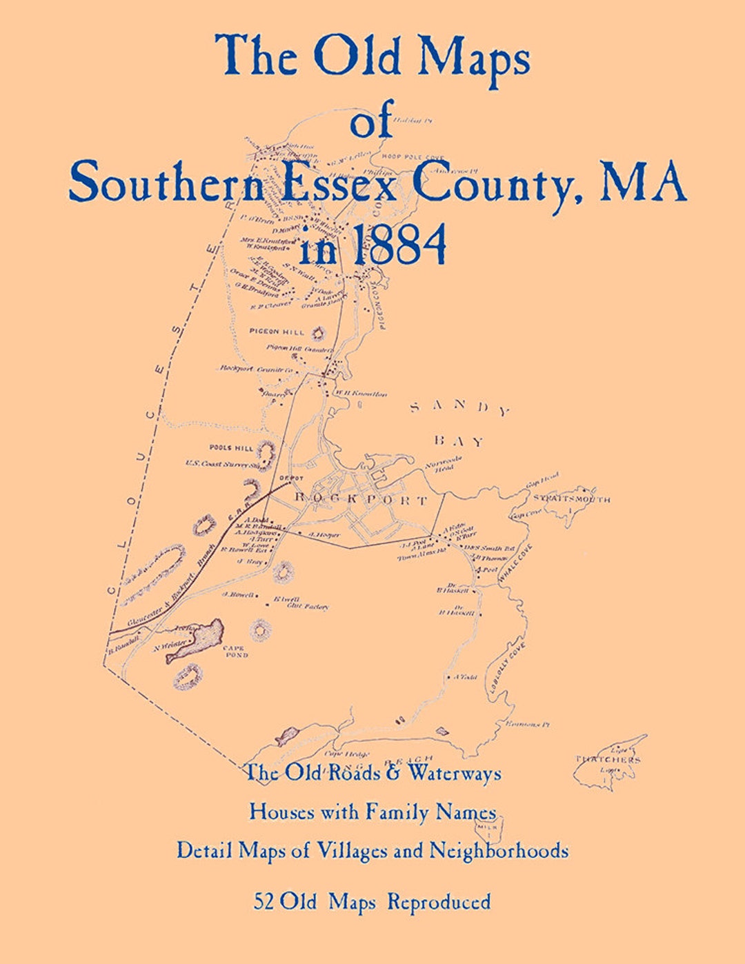 The Old Maps of Southern Essex County, Massachusetts in 1884 Etsy