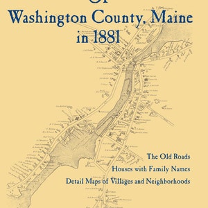 Les anciennes cartes du comté de Washington, Maine en 1881