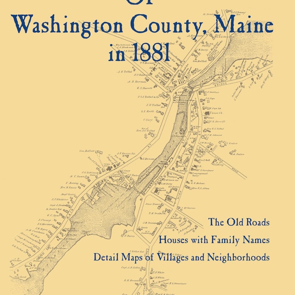 The Old Maps of Washington County,  Maine in 1881