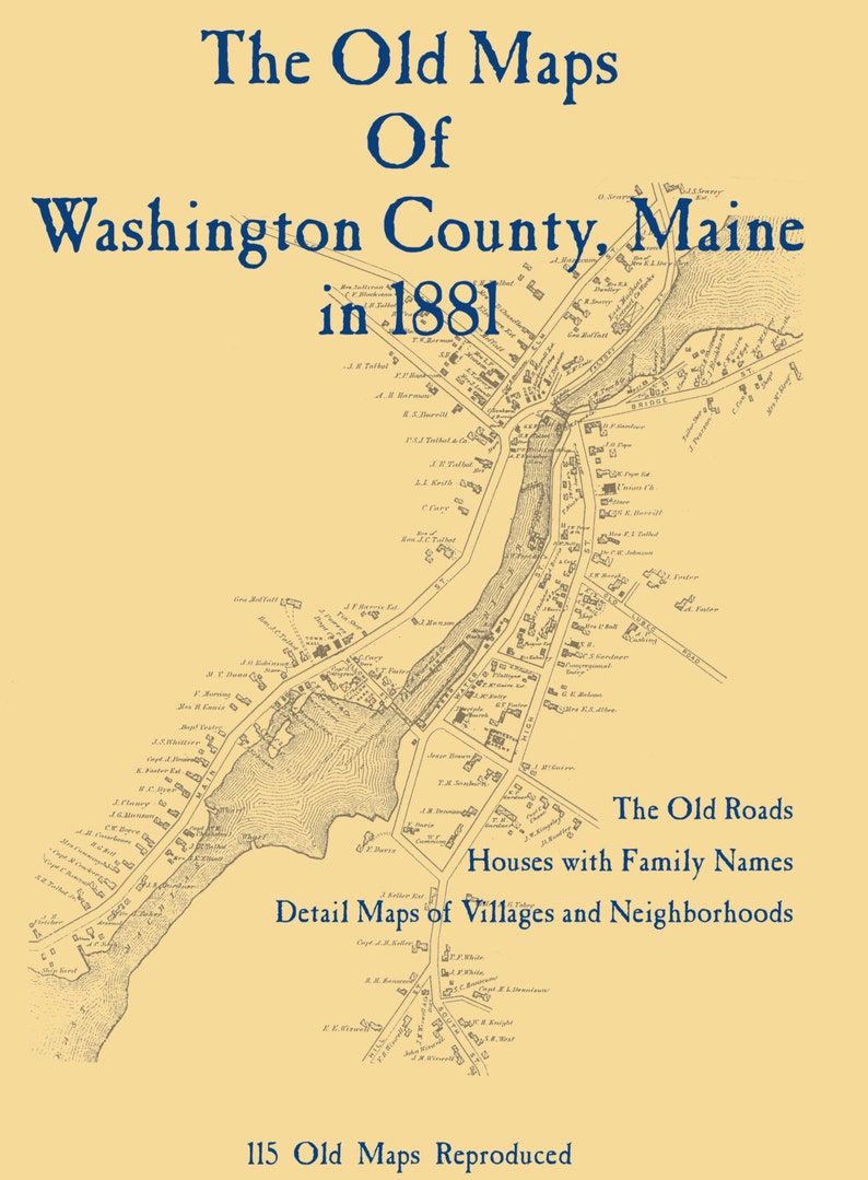The Old Maps of Washington County Maine in 1881 Etsy