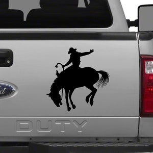 Bucking Bronco Decal Bumper Sticker for Trailer or Truck Horse Lover Decals Western Rider Decal Wild Horse Rodeo Decal Great Gift Equestrian