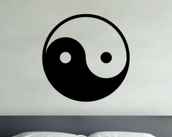 Yin Yang Decal Wall Vinyl Sticker Family Kids Room Decal Decor Motivation Love Hope Decal Peace Buddha Chinese Philosophy Symbol Wall Art