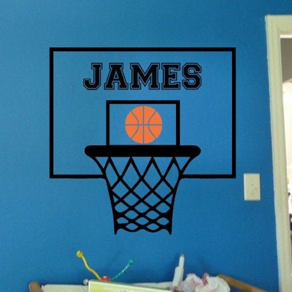 Basketball Wall Decal Etsy