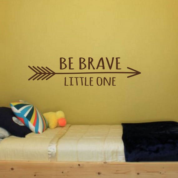White Be Brave and Breathe Little One Decal 