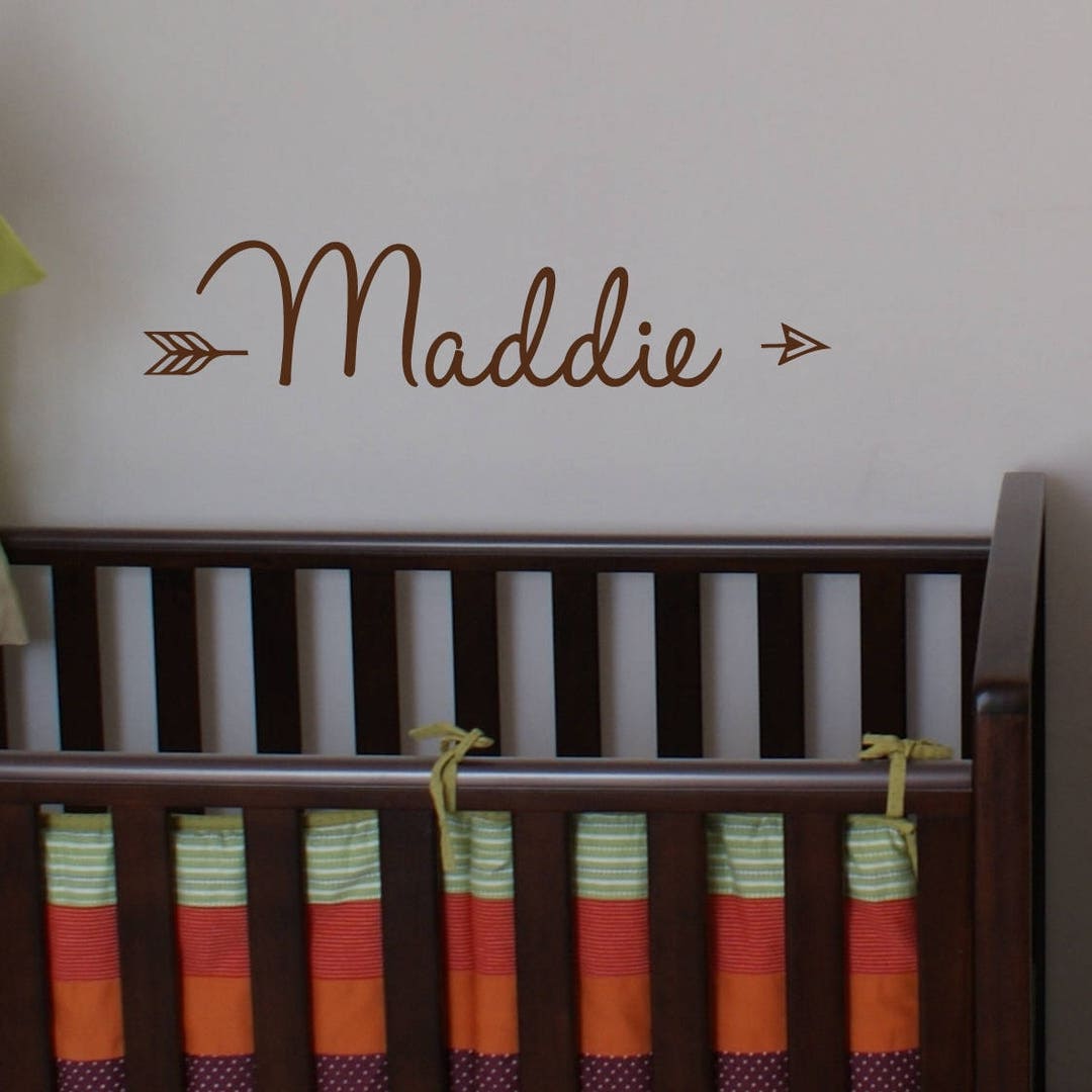 Custom Name Decal Arrow Wall Vinyl Sticker Custom Nursery Decor ...