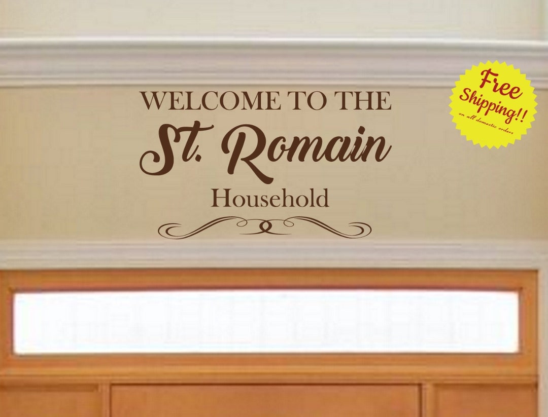 Decal W Family Name Custom Name Wall Vinyl Sticker Etsy