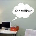 Dry Erase Thought Bubble Whiteboard Vinyl - Decal Wall Vinyl Sticker Family Calendar Marker Writing Comic Cartoon Thought Speak Office Decal