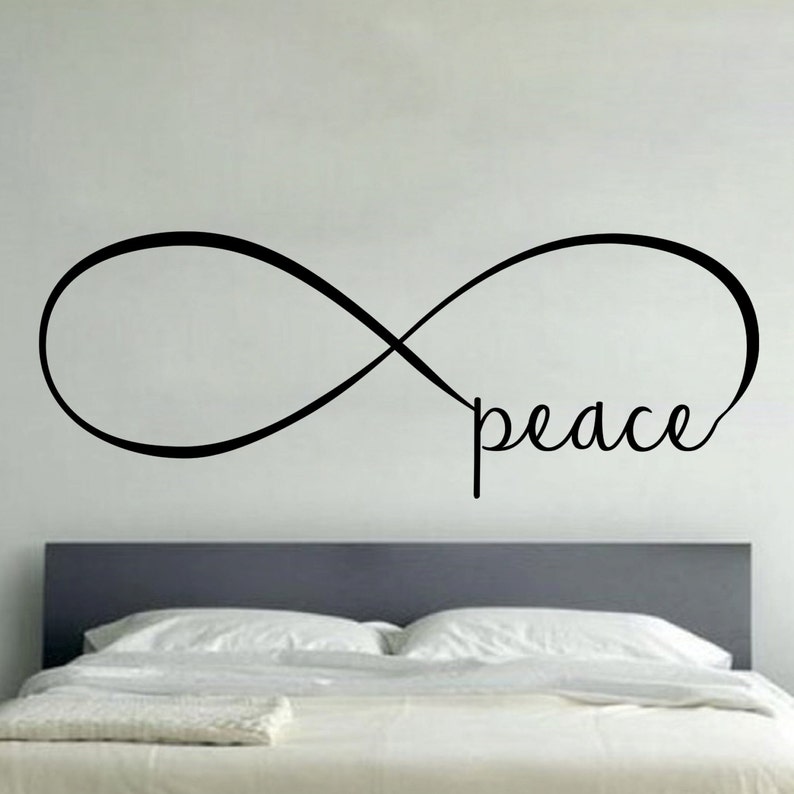 infinity peace decal wall vinyl sticker family kids room | etsy