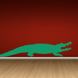 Alligator Crocodile Decal Wall Vinyl Sticker Kids Room Swamp Crocodile Gators Playroom Jungle Theme Decor Animal Wall Art UF Mascot