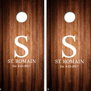 Cornhole Wedding Decal Custom Cornhole Set of 2 Decals Corn Hole Decal Personalized Wedding Cornhole Board Decal Cornhole Decal Wedding
