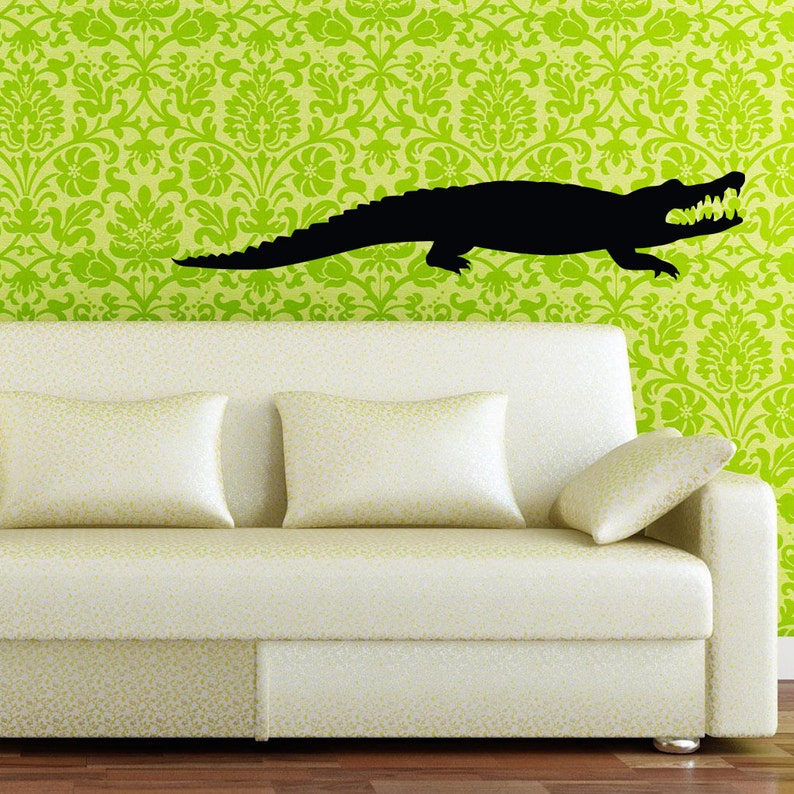 Alligator Crocodile Decal Wall Vinyl Sticker Kids Room Swamp Etsy