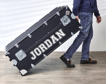 Custom Name Decal for Camp Storage Trunk Label for Storage Box Personalized Kid Boxe Back to School Trunk Dorm Room Trunk Collegiate Storage